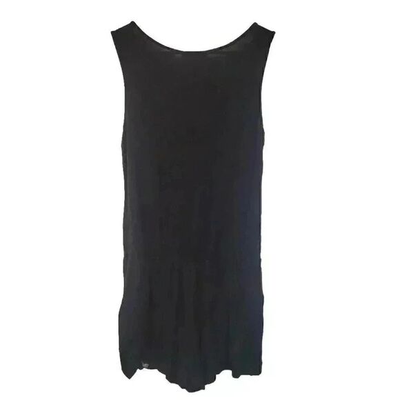 BCBGENERATION Women's Black Rayon/Spandex Cowl Neck Drawstring Shorts Romper - Picture 4 of 8